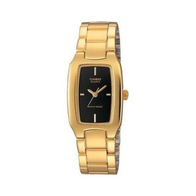 Casio Ladies Analog LTP-1165N-1CDF Jam Tangan Wanita Stainless Steel - Black