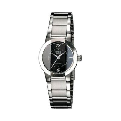 Casio Ladies Analog LTP-1230D-1CDF Jam Tangan Wanita Stainless Steel - Black