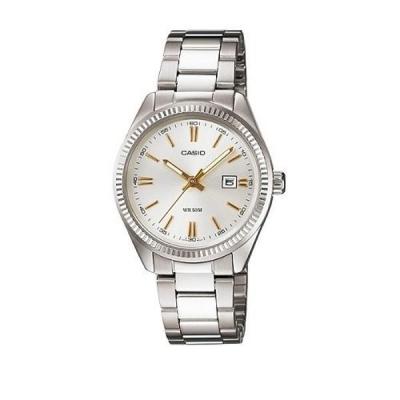 Casio Ladies Analog LTP-1302D-7A2VDF Jam Tangan Wanita Stainless Steel - White