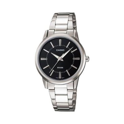 Casio Ladies Analog LTP-1303D-1AVDF Jam Tangan Wanita Stainless Steel - Black