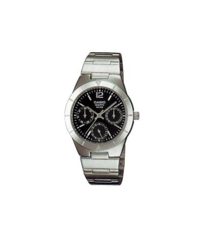 Casio Ladies Analog LTP-2069D-1AVDF Jam Tangan Wanita Stainless Steel - Black