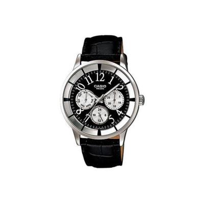 Casio Ladies Analog LTP-2084L-1BVDF Jam Tangan Wanita Genuine Leather - Black