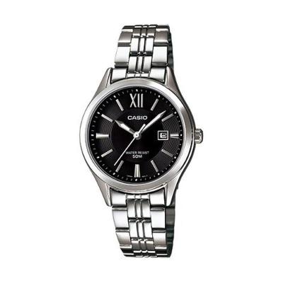 Casio Ladies Analog LTP-E103D-1AVDF Jam Tangan Wanita Stainless Steel - Black