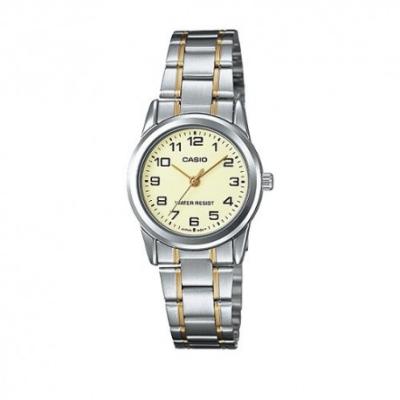 Casio Ladies Analog LTP-V001SG-9BUDF Jam Tangan Wanita Stainless Steel - Gold