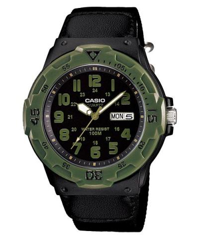 Casio MRW 200HB 1BV Jam Tangan Pria Kanvas - Hitam