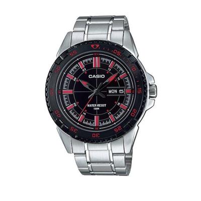 Casio MTD-1078D-1A1VDF Jam Tangan Pria Stainless Steel - Black