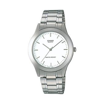 Casio MTP-1128A-7A - Jam Tangan Couple - Abu-abu - Stainess Steel  