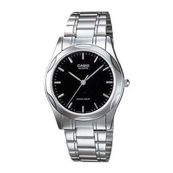 Casio MTP-1275-1ADF - Jam Tangan Couple - Abu-abu Hitam - Stainless Steel  