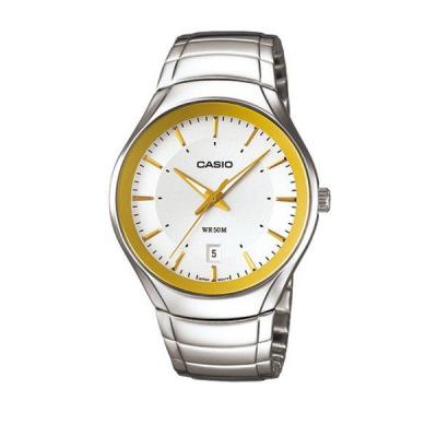 Casio MTP-1325D-7A2VDF Jam Tangan Pria - Stainless Steel - Putih Gold