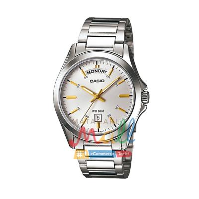 Casio MTP - 1370D - 7A2VDF Stainless Steel Jam Tangan Pria - Putih