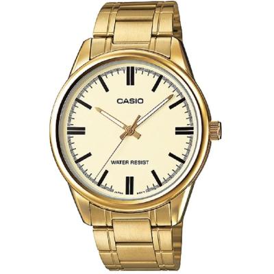 Casio MTP-V005G-9AUDF - Analog Watch - Jam Tangan Pria - Stainless Steel - Gold