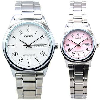 Casio MTP-V006D-7B ? LTP-V006D-4B Couple Watches Stainless Steel Band (Intl)  