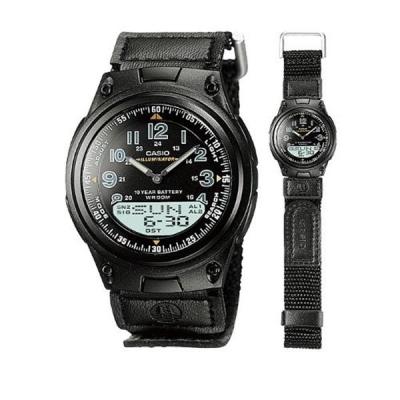 Casio Man Analog AW 80V 1BVDF - Jam Tangan Pria - Cloth Band - Hitam