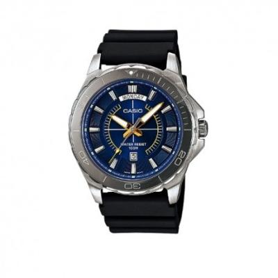 Casio Man Analog MTD-1076-2AVDF Jam Tangan Pria Stainless Steel - Blue