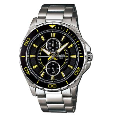 Casio Man Analog MTD-1077D-1A2VDF Jam Tangan Pria - Hitam