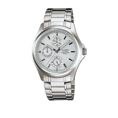 Casio Man Analog MTP-1246D-7AVDF Jam Tangan Pria Stainless Steel - White