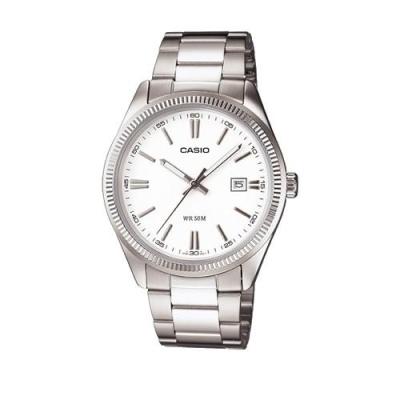 Casio Man Analog MTP-1302D-7A1VDF Jam Tangan Pria Partial Ion Plated - White