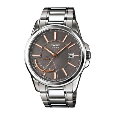 Casio Man Analog MTP-E102D-8AVDF Jam Tangan Pria Stainless Steel - Black