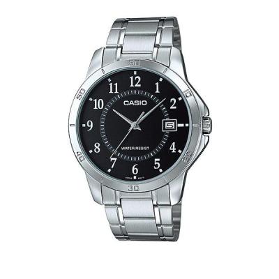 Casio Man Analog MTP-V004D-1BUDF Jam Tangan Pria Stainless Steel - Black