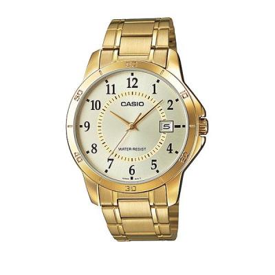 Casio Man Analog MTP-V004G-9BUDF Jam Tangan Pria Stainless Steel - Gold