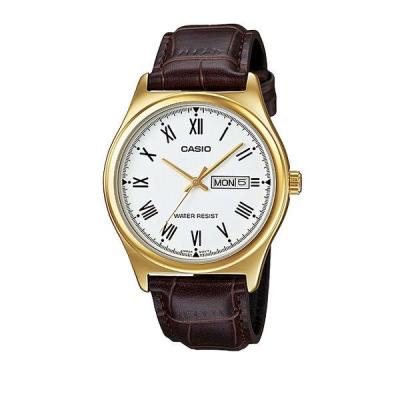 Casio Man Analog MTP-V006GL-7BUDF Jam Tangan Pria Genuine Leather - Brown