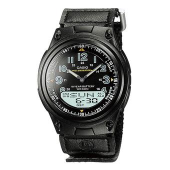 Casio Men's AW-80V-1B - Jam Tangan Pria - Hitam - Kanvas  