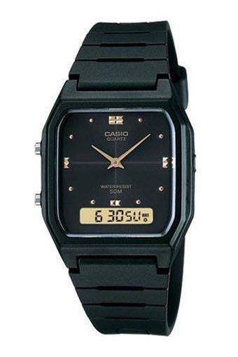 Casio Men's Jam Tangan Pria - Hitam - Strap Resin - AW-48HE-1A  