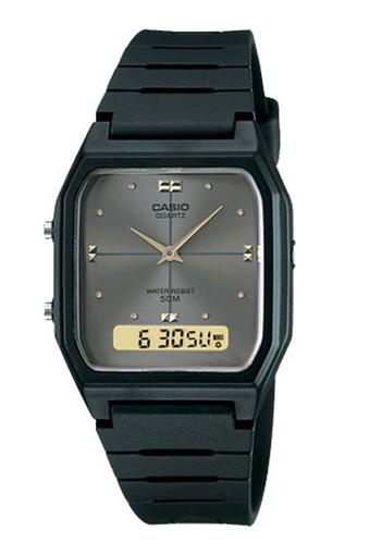 Casio Men's Jam Tangan Pria - Hitam - Strap Resin - AW-48HE-8A  