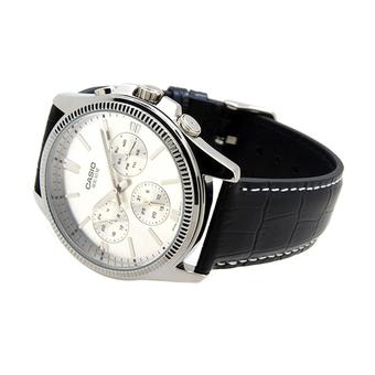 Casio Men's STANDARD MTP-1375L-7AV Genuine Leather Band Watch White (Intl)  