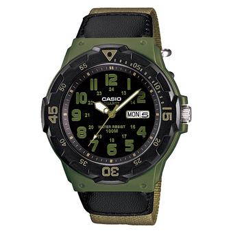 Casio Original - Jam Tangan Pria - Analog - Strap Canvas -MRW-200HB-3BV  