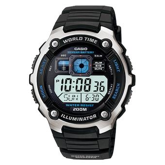 Casio Original Jam Tangan Pria - Hitam - Strap Rubber - AE-2000W-1AV  