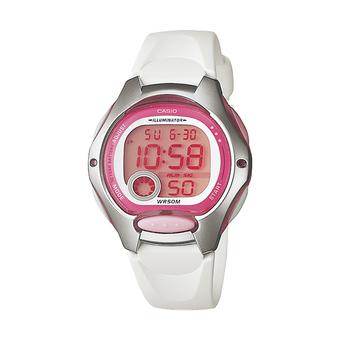 Casio Original Jam Tangan Wanita Digital Resin Rubber Putih LW-200-7AV  