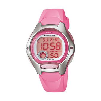 Casio Original Jam Tangan Wanita Digital pink Strap Resin Rubber LW 200 4BV  