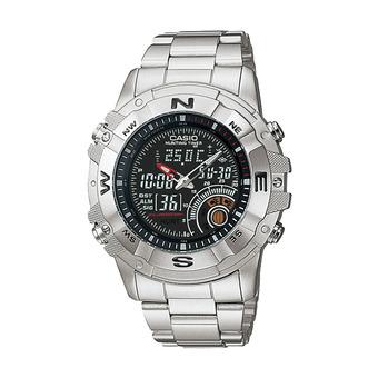 Casio Outgear AMW-705D-1AV - Jam Tangan Pria - Abu-abu - Stainless Steel  