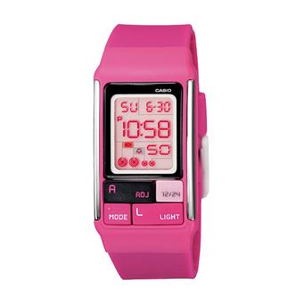 Casio Poptone Original Jam Tangan Wanita - Pink - Karet - LDF-52-4A  