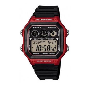 Casio Resin Band Watch - AE-1300WH-4AV Red/Black (Intl)  