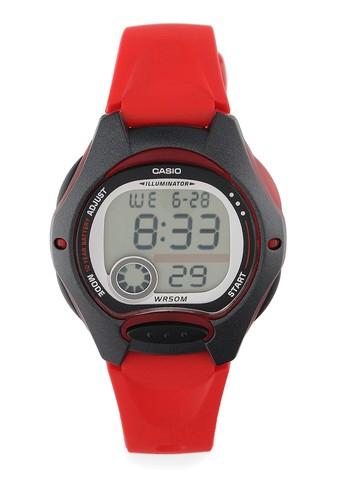 Casio Round Watch Ladies Sporty Illuminator LW-200-4A