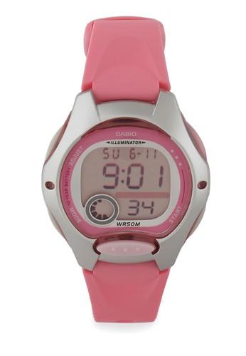 Casio Round Watch Ladies Sporty Illuminator LW-200-4B