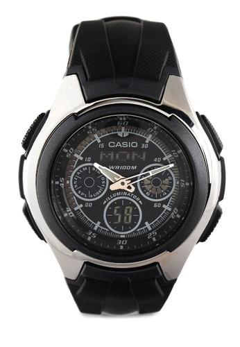 Casio Round Watch Man Combination AQ-163W-1B1