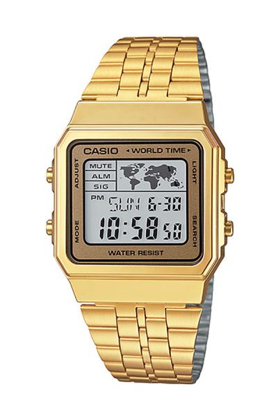 Casio Standard A500WGA9 Jam Tangan Wanita - Gold/Coklat