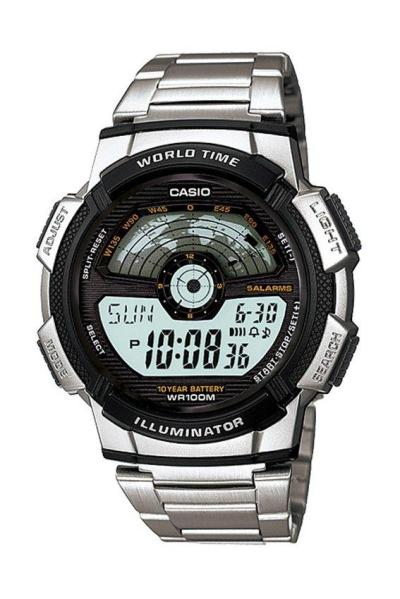 Casio Standard AE-1100WD-1AV Jam Tangan Pria Strap Stainless Steel - Silver