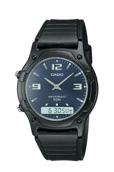 Casio Standard AW-49HE-2AV Jam Tangan Pria Strap Resin - Hitam