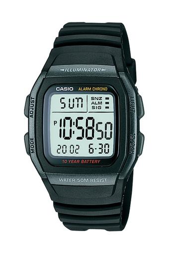 Casio Standard - Jam Tangan Pria - Hitam - Strap Resin -W-96H-1BV  