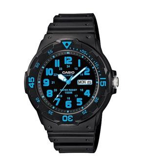 Casio Standard Jam Tangan Pria - MRW-200H-2BV - Abu-Abu Biru - Strap Resin  