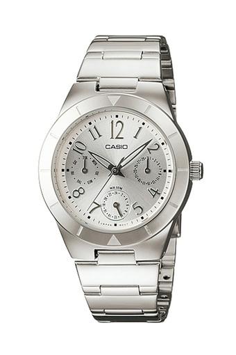 Casio Standard Jam Tangan Wanita - Abu-Abu Putih - Strap Stainless Steel -LTP-2069D-7A2V  