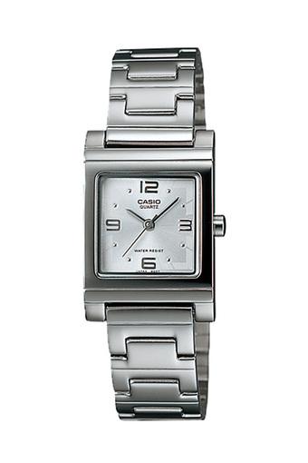 Casio Standard Jam Tangan Wanita - Abu-abu Putih - Strap Stainless Steel - LTP-1237D-7A  