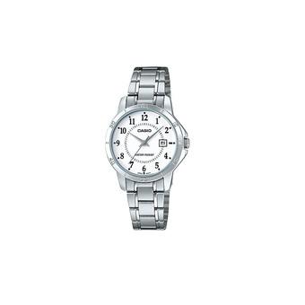 Casio Standard Jam Tangan Wanita - Abu-abu - Strap Stainless Steel - LTP-V004D-7B  