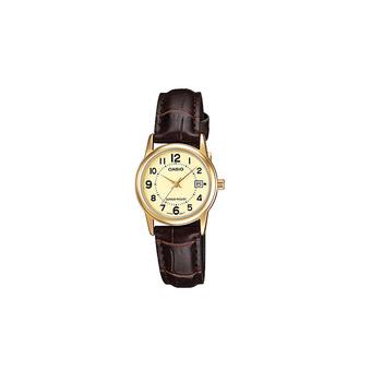 Casio Standard Jam Tangan Wanita - Coklat - Kulit - LTP-V002GL-9B  