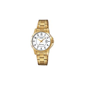 Casio Standard Jam Tangan Wanita - Gold - Strap Stainless Steel - LTP-V004G-7B  