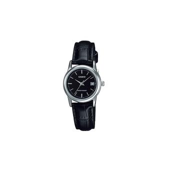 Casio Standard Jam Tangan Wanita - Hitam - Kulit - LTP-V002L-1A  